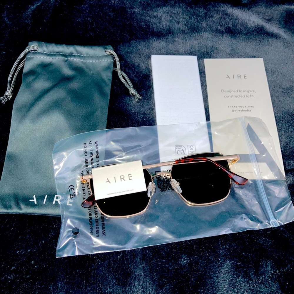 AIRE Gold and Black Sunglasses